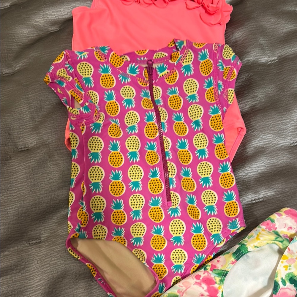 Colorful Kids One Piece Swimsuit Set - Picture 3 of 7